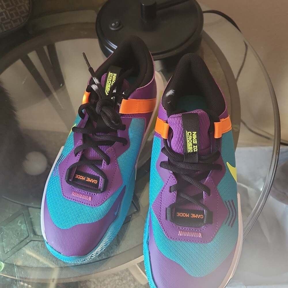 Nike Air Zoom Crossover GS Kids Basketball Shoes Teal Nebula Purple DC5216-301